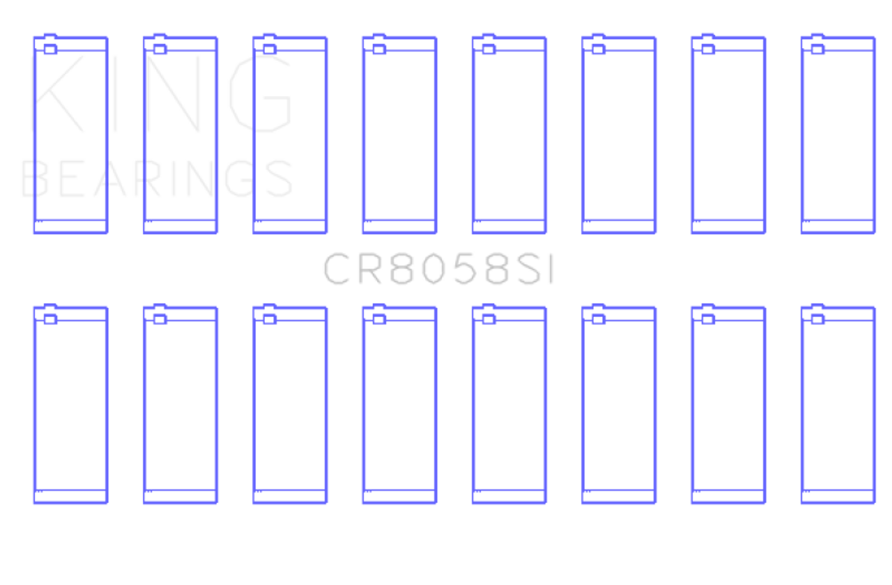 King Ford 6.2L V8 (Size +.50) Connecting Rod Bearing Set (Set of 8) - CR8058SI0.5 Photo - Primary