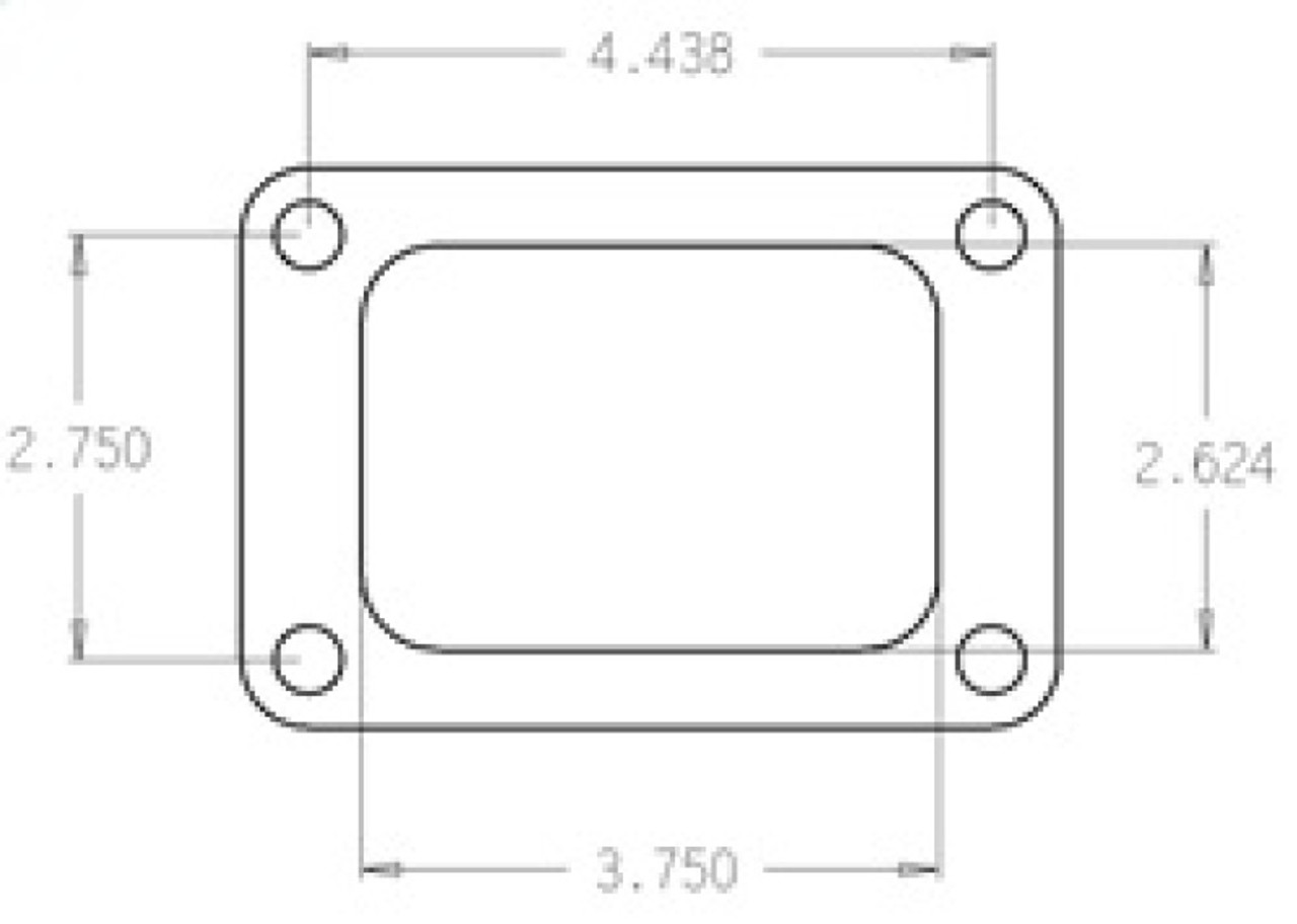 Cometic Garrett T6 .010in Rubber Coated Stainless Turbo Inlet Flange Gasket - C4517 Photo - Primary