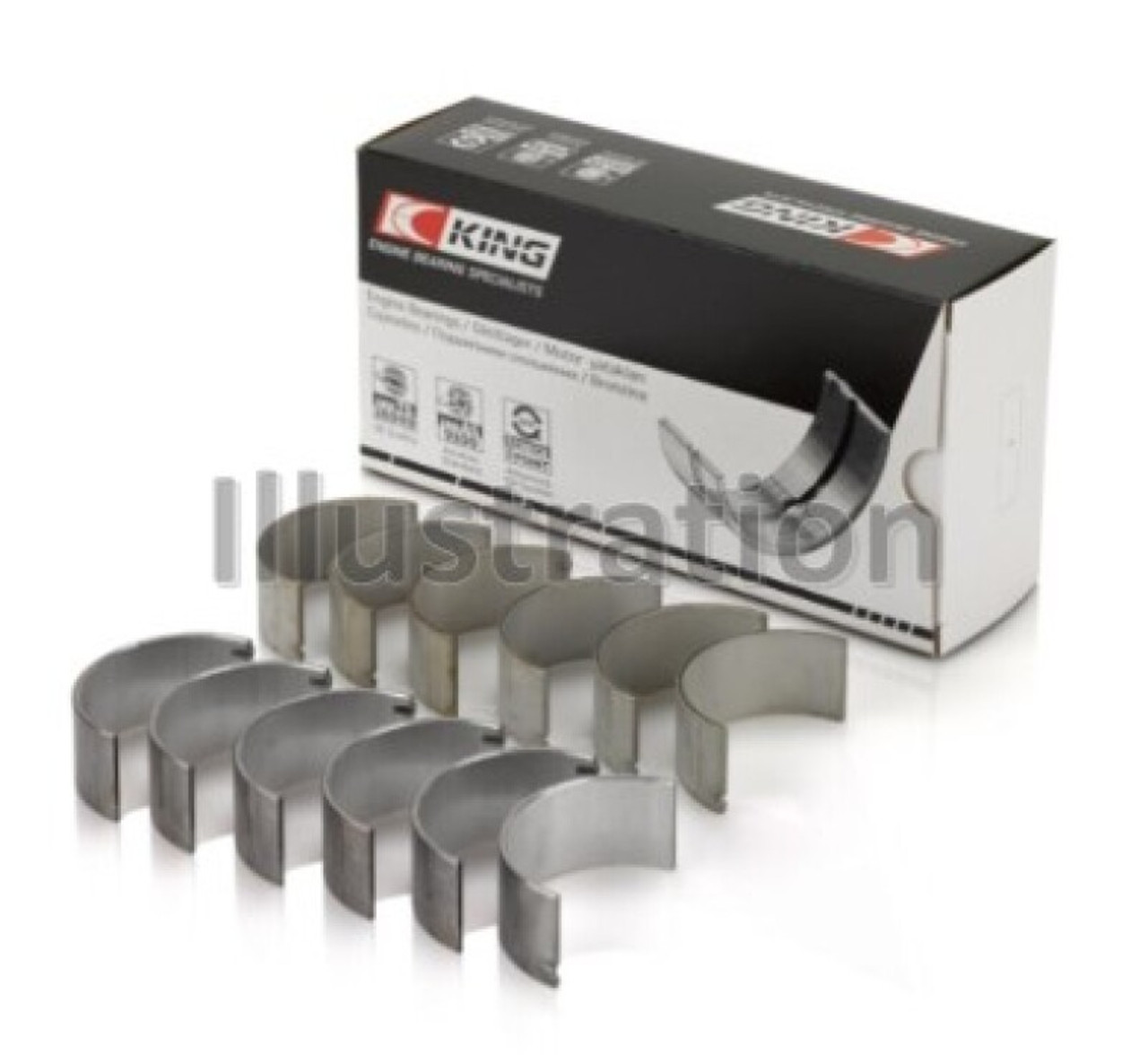 King 94-02 Dodge Cummins 5.9L Inline 6 Diesel Conventional Coated Rod Bearing Set (Size 0.25mm) - CR6699CA0.25 Photo - Primary