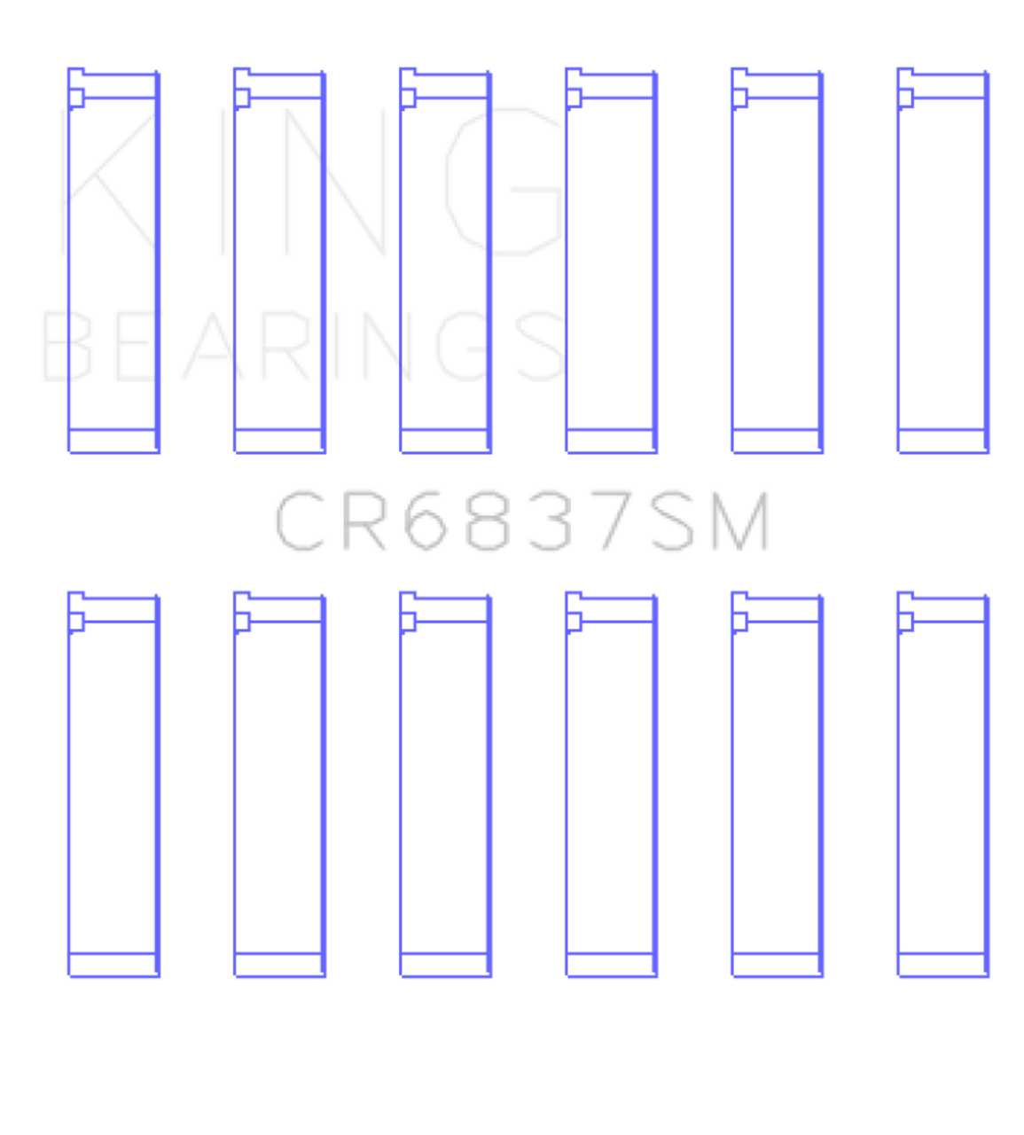 King Acura J30A/J32A/J35A/J35Z (Size +0.25) Performance Coated Rod Bearing Set - CR6837SM0.25 Photo - Primary