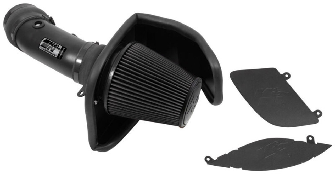 K&N 17-23 Dodge Charger/Challenger Hellcat SC 6.2L V8 DRYFLOW Performance Air Intake System - 30-2553TTK Photo - Primary