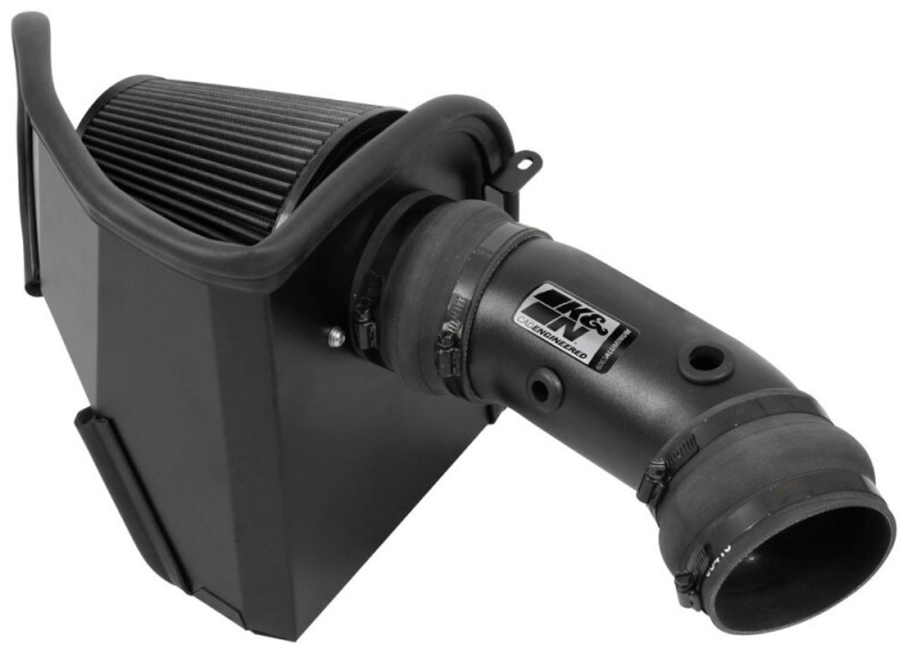 K&N 17-23 Dodge Charger/Challenger Hellcat SC 6.2L V8 DRYFLOW Performance Air Intake System - 30-2553TTK Photo - lifestyle view