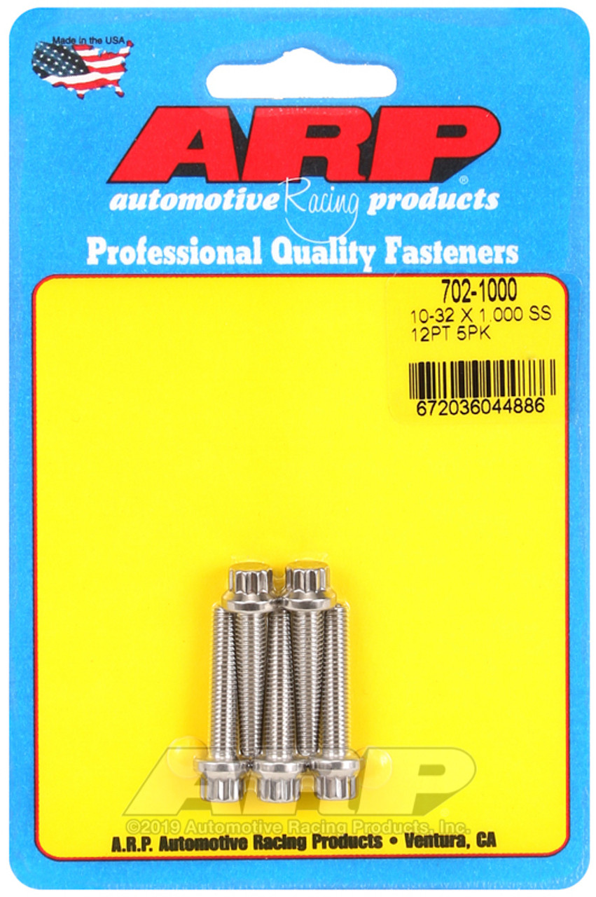 ARP 10-32 x 1.000 12pt SS Bolts (Pack of 5) - 702-1000 Photo - Primary