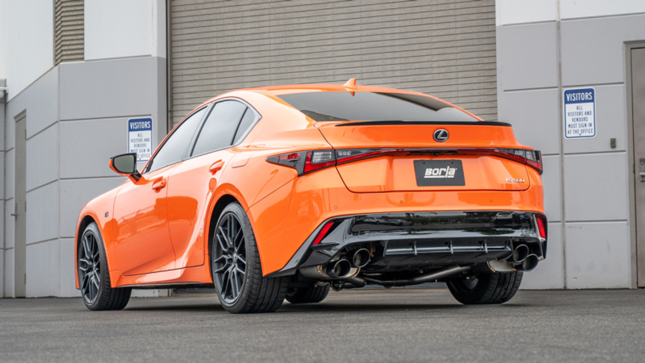 Borla 15-24 Lexus RC F Axle-Back Exhaust System S-Type - Black Chrome - 11981BC Photo - lifestyle view
