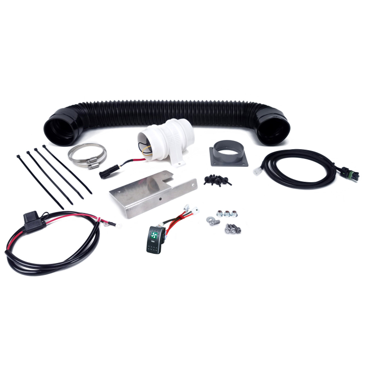 DEI 15-24 Honda Pioneer 1000-3/1000-5/1000-6 (Non CA Models) Auxiliary Fan Kit w/Manual Control - 902481 Photo - Primary