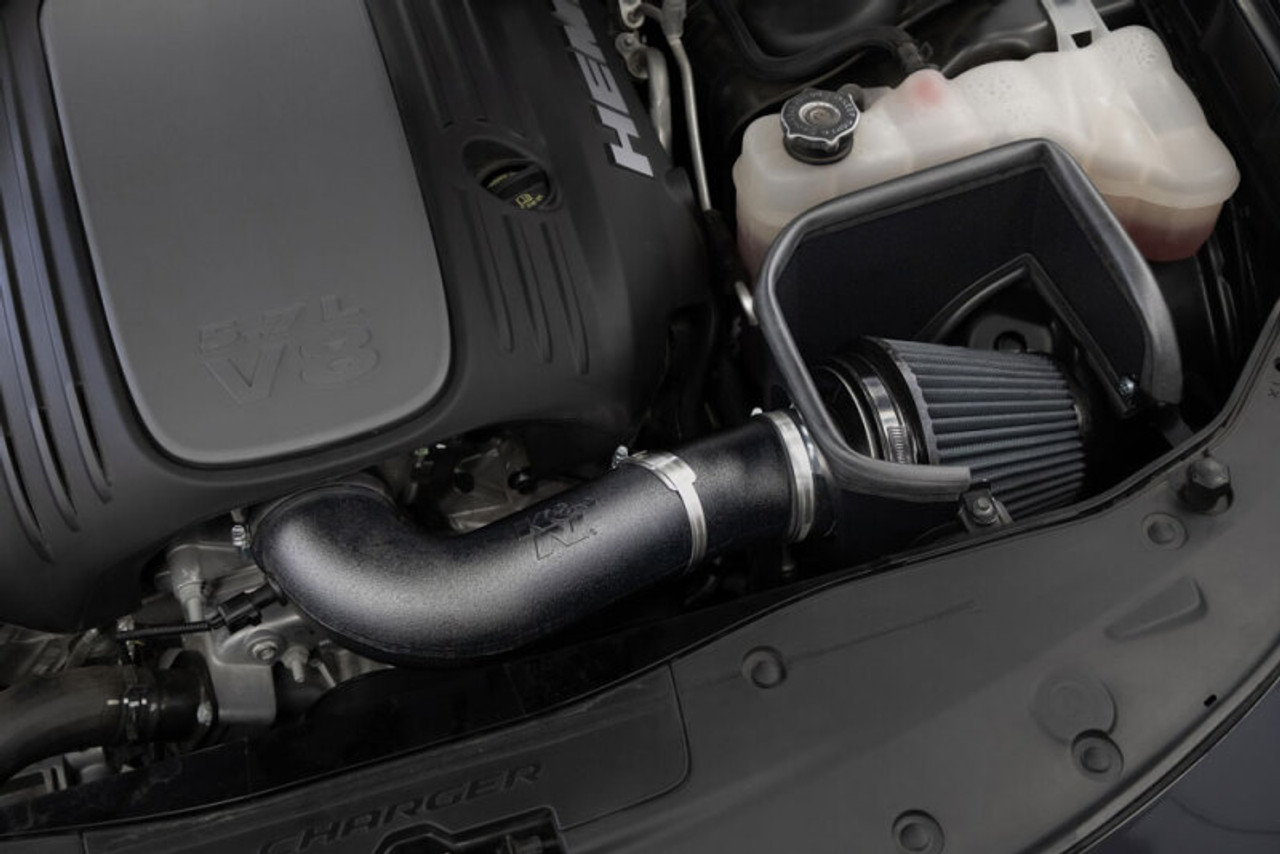 K&N 05-19 Dodge Magnum V8 5.7L/6.1L Dryflow Performance Air Intake System - 30-1542 Photo - Mounted