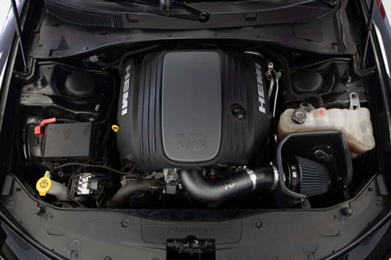 K&N 05-19 Dodge Magnum V8 5.7L/6.1L Dryflow Performance Air Intake System - 30-1542 Photo - Mounted