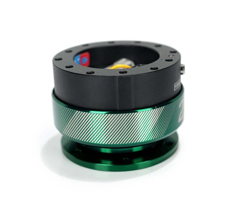 NRG Quick Release Gen 2.0 -  20 Year Anniversary Black Body / Emerald Ring - SRK-200BK-EG20 Photo - Close Up