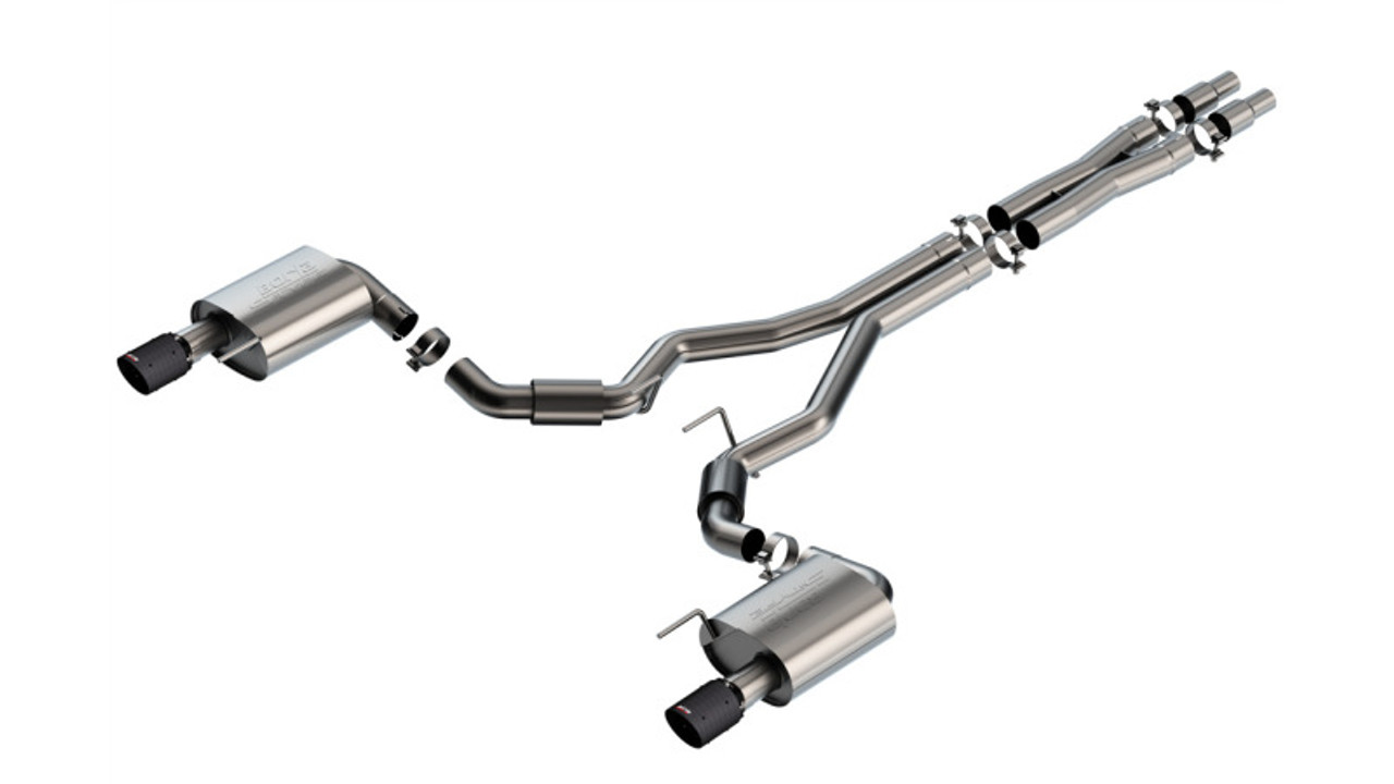 Borla 2024 Ford Mustang GT 5.0L V8 w/o Active Exhaust S-Type Cat-Back Exhaust System - Carbon Fiber - 140960CFBA Photo - Primary