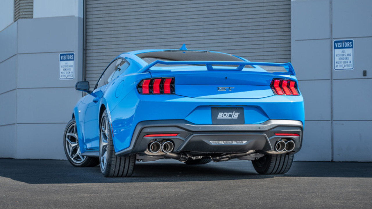 Borla 2024 Ford Mustang GT 5.0L V8 3 in ATAK Catback Non-Active Exhaust- Chrome Quad Tip - 140970 Photo - Mounted