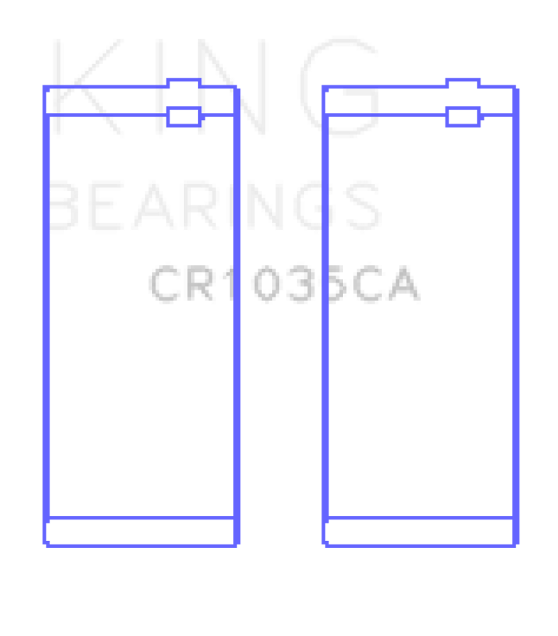 King Engine Bearings Cummins B-Ser. L4 (Size +0.75mm) Connecting Rod Bearing Set - CR1035CA0.75 Photo - Primary