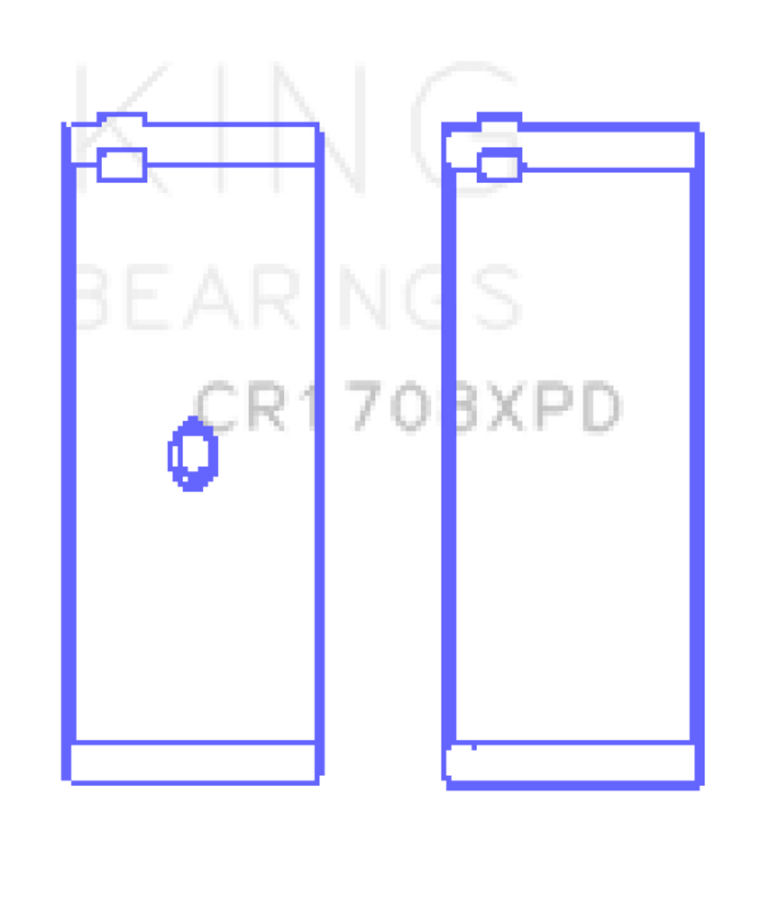 King Engine Bearings ChevrolET Custom Performance (Size STDX) Connecting Rod Bearing Set - CR1708XPDSTDX Photo - Primary