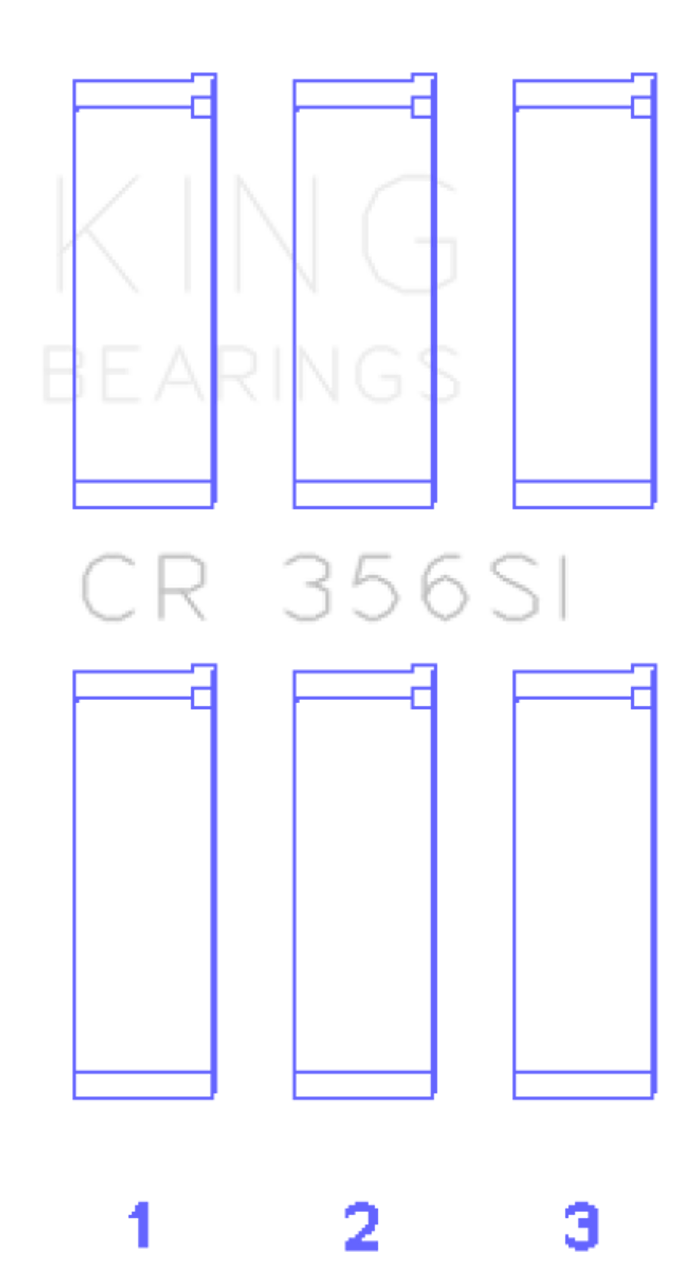 King Engine Bearings Smart M 132.910/930 (Size +0.25mm) Connecting Rod Bearing Set - CR356SI0.25 Photo - Primary