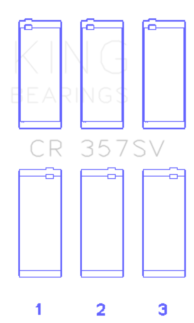King Engine Bearings Mini Cooper B38A15M0 (Size +0.25mm) Connecting Rod Bearing Set - CR357SV0.25 Photo - Primary