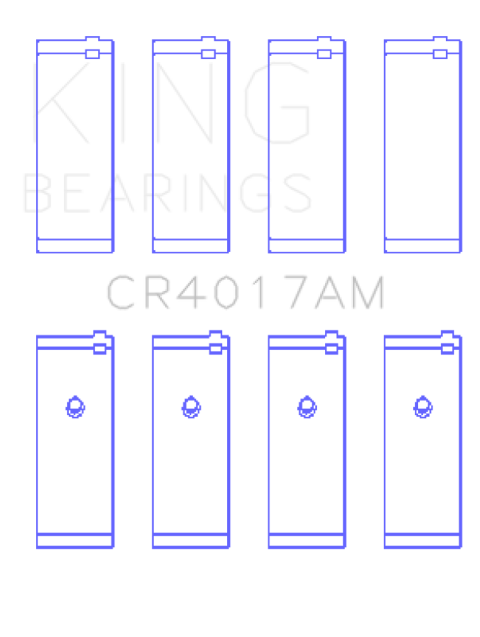 King Engine Bearings Opel 1.8/2.0 X18/20Xe (Size +0.50mm) Connecting Rod Bearing Set - CR4017AM0.5 Photo - Primary