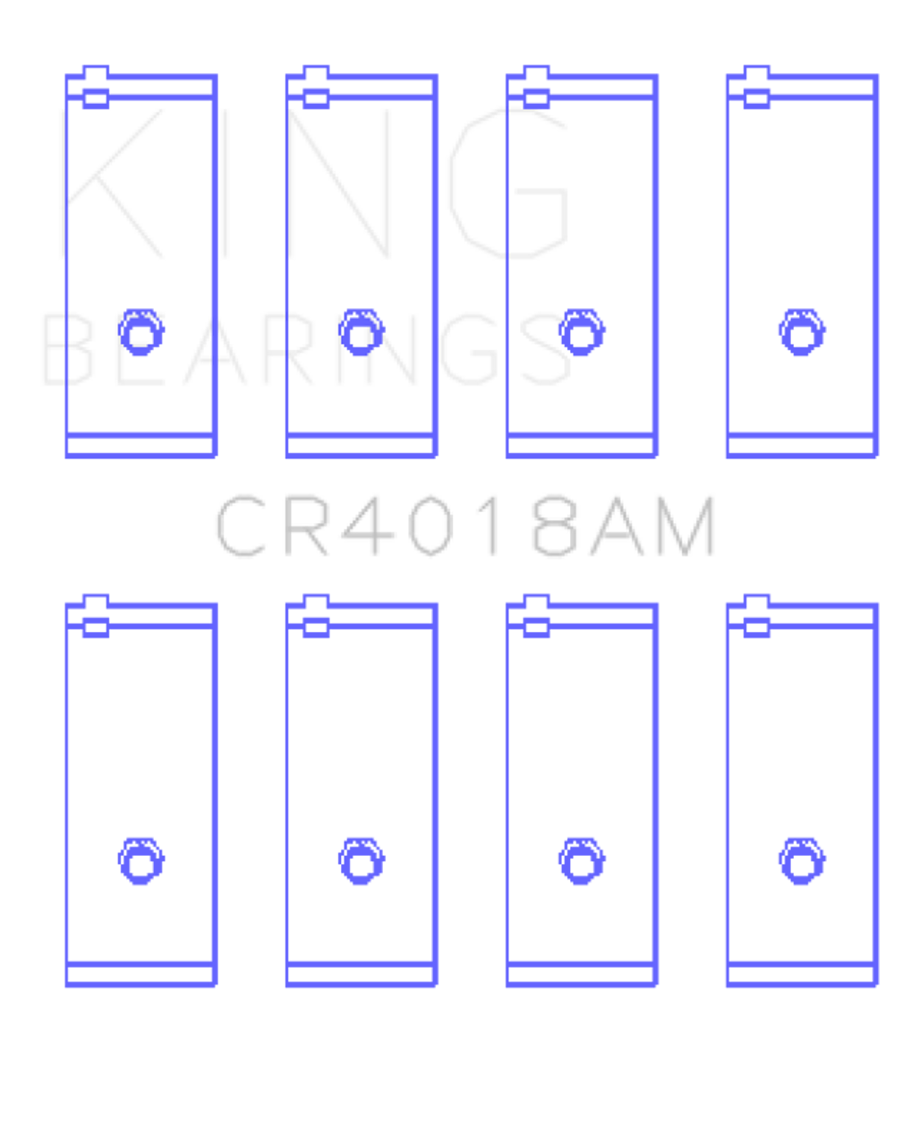King Engine Bearings Toyota 1S/4S/2Selc/3Sfe/3Sgelc (Size +0.25mm) Connecting Rod Bearing Set - CR4018AM0.25 Photo - Primary