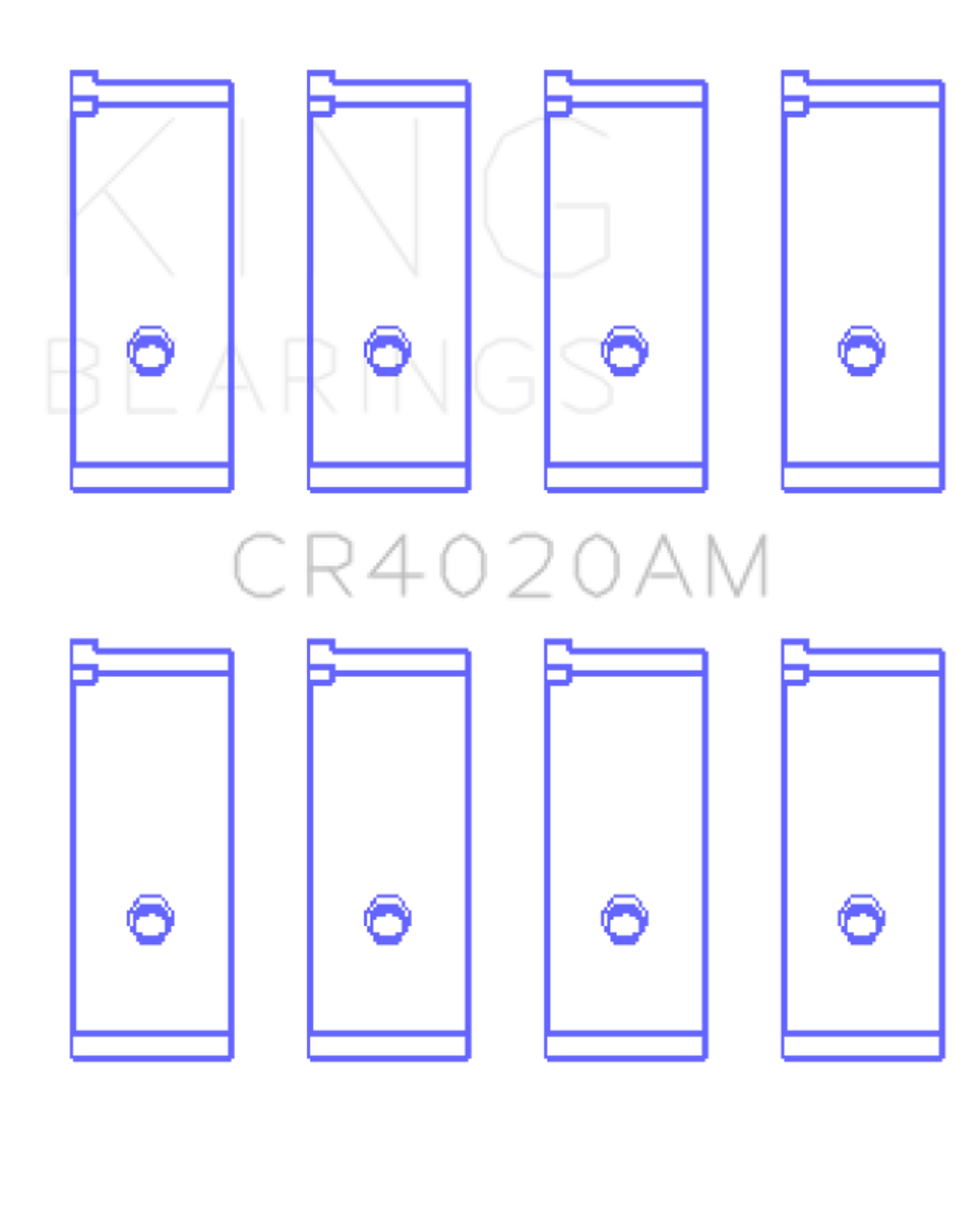 King Engine Bearings Suzuki G-13 (Size +0.50mm) Connecting Rod Bearing Set - CR4020AM0.5 Photo - Primary