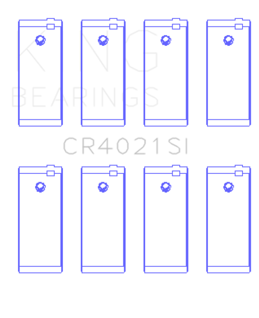 King Engine Bearings Escort 1.9 1987/89 (Size +0.25mm) Connecting Rod Bearing Set - CR4021SI0.25 Photo - Primary