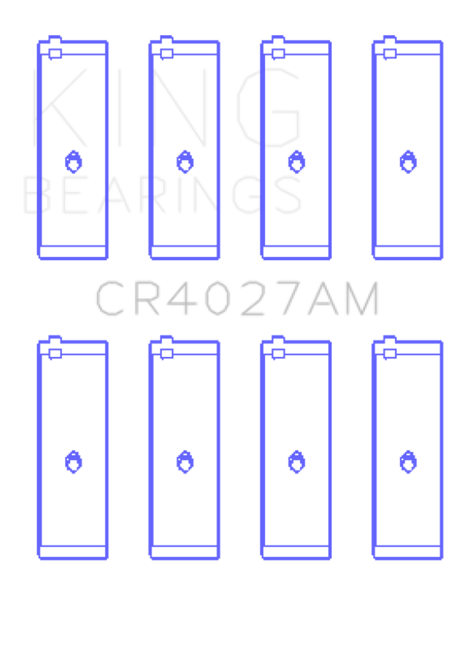 King Engine Bearings Toyota 3E (Size +0.25mm) Connecting Rod Bearing Set - CR4027AM0.25 Photo - Primary