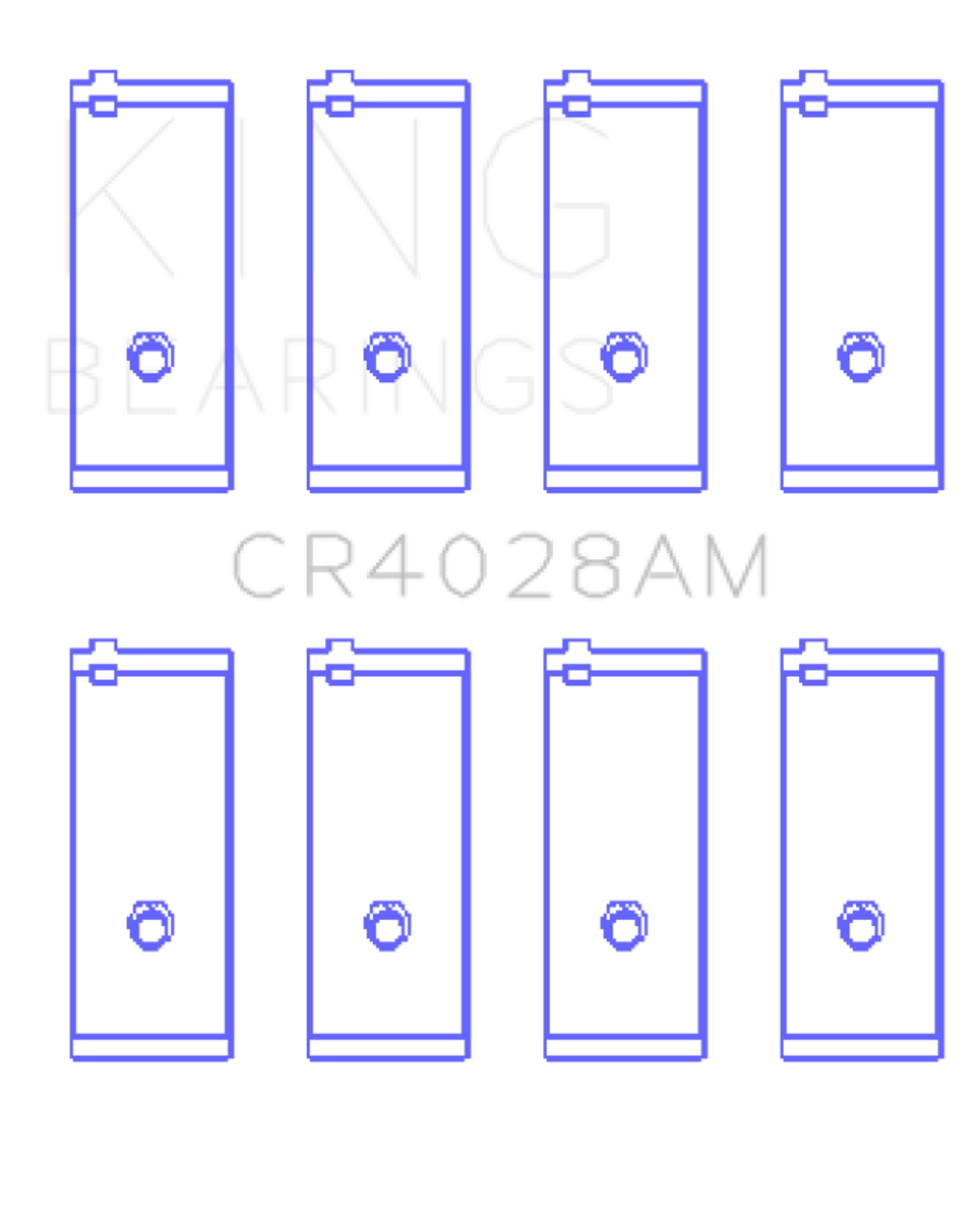 King Engine Bearings Toyota 3Y (Size +0.75mm) Connecting Rod Bearing Set - CR4028AM0.75 Photo - Primary