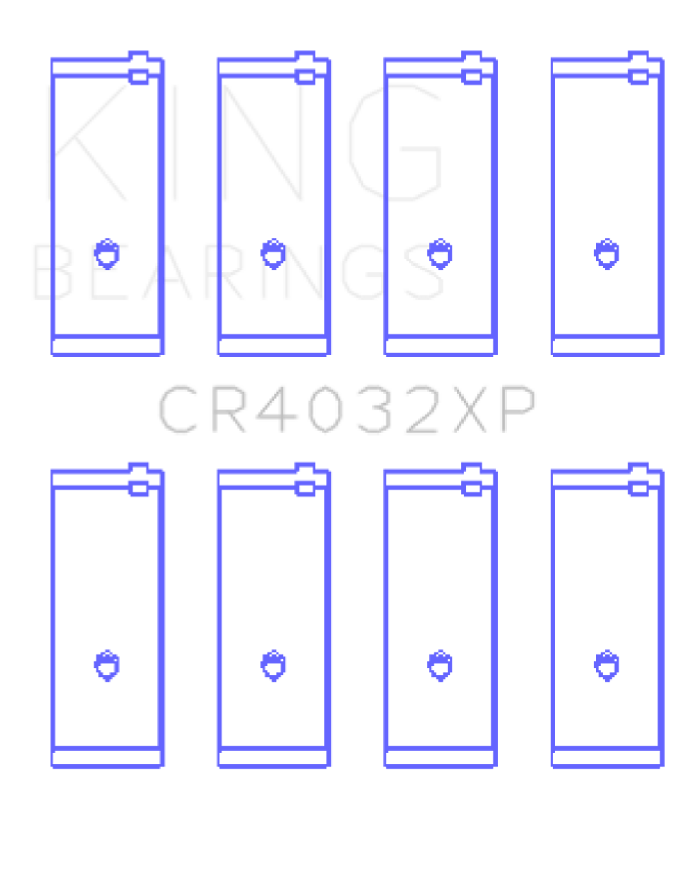 King Engine Bearings Toyota 4Age/4Agze/16V 1.6L (Size +0.50mm) Connecting Rod Bearing Set - CR4032XP0.5 Photo - Primary