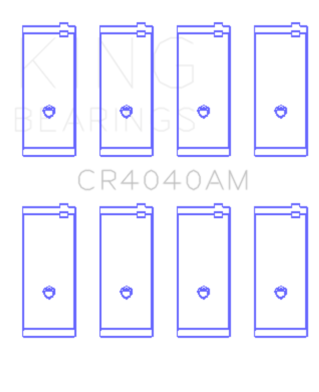 King Engine Bearings Ford Fiesta/Escort Tlb/Gud/J4B 1.0L 1.2L 1.3L (Size +0.75mm) Conrod Bearing Set - CR4040AM0.75 Photo - Primary