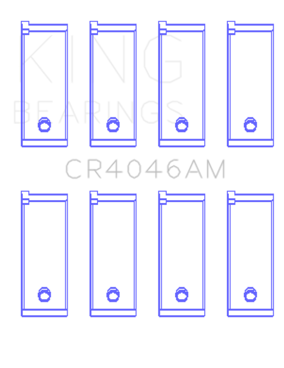 King Engine Bearings Honda D16A/D16Y/D16Z 1590Cc (Size +0.50mm) Connecting Rod Bearing Set - CR4046AM0.5 Photo - Primary