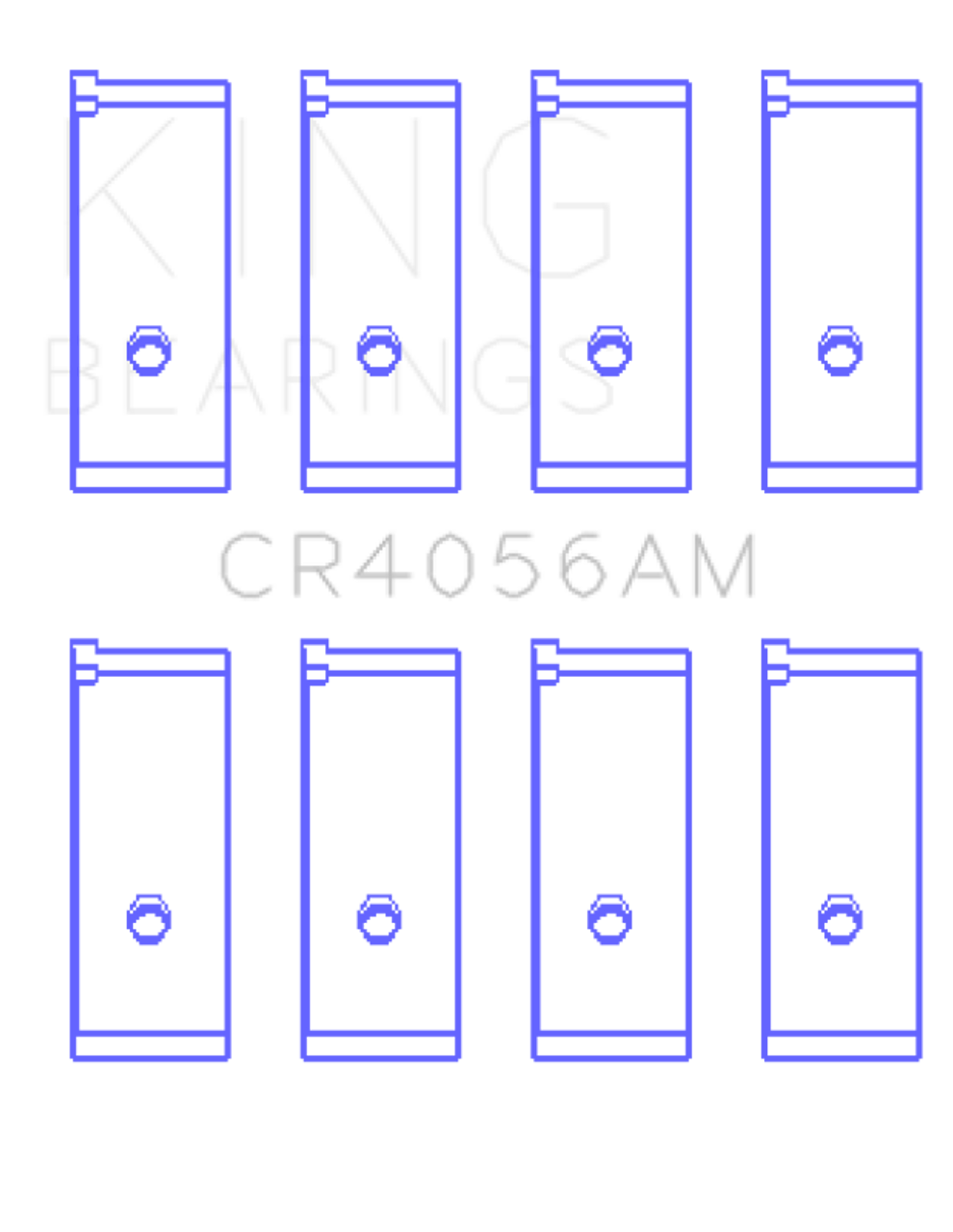 King Engine Bearings Suzuki G15A/G16A/B (Size +0.50mm) Connecting Rod Bearing Set - CR4056AM0.5 Photo - Primary
