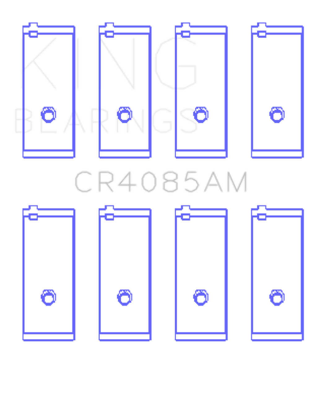 King Engine Bearings Toyota 2T/3T/3T-G/4T-G (Size +0.25mm) Connecting Rod Bearing Set - CR4085AM0.25 Photo - Primary