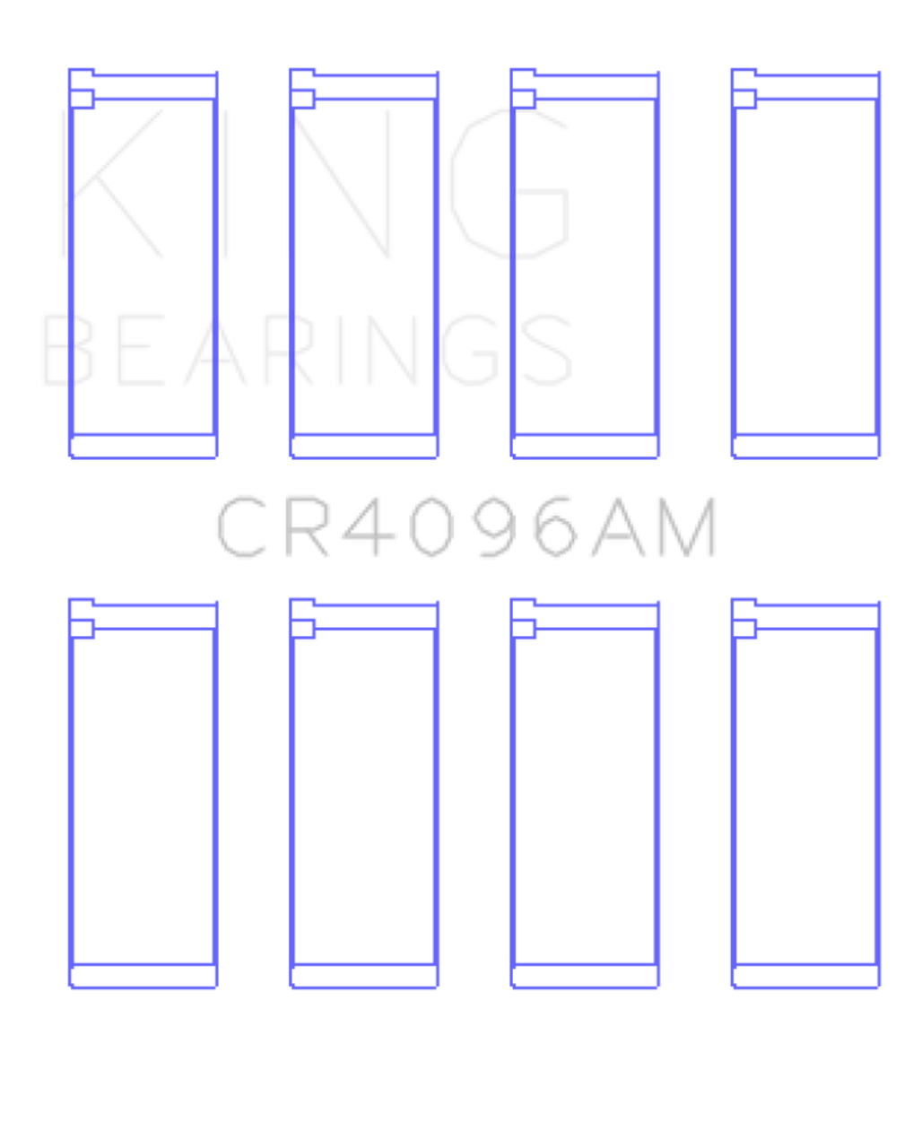 King Engine Bearings Mazda Fe/G6/F8 (Size +0.25mm) Connecting Rod Bearing Set - CR4096AM0.25 Photo - Primary