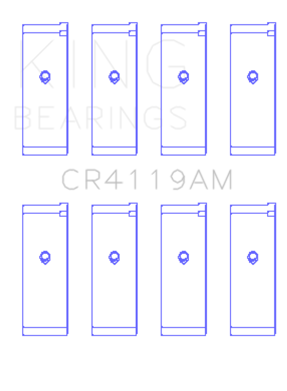 King Engine Bearings Mitsubishi 4G93/Sohc (Size +0.50mm) Connecting Rod Bearing Set - CR4119AM0.5 Photo - Primary
