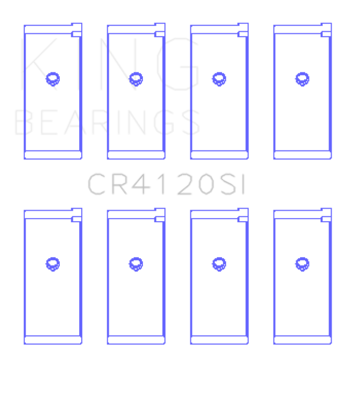 King Engine Bearings Mitsubishi 4G63/64 DOHC (Size +1.0mm) Connecting Rod Bearing Set - CR4120SI1.0 Photo - Primary