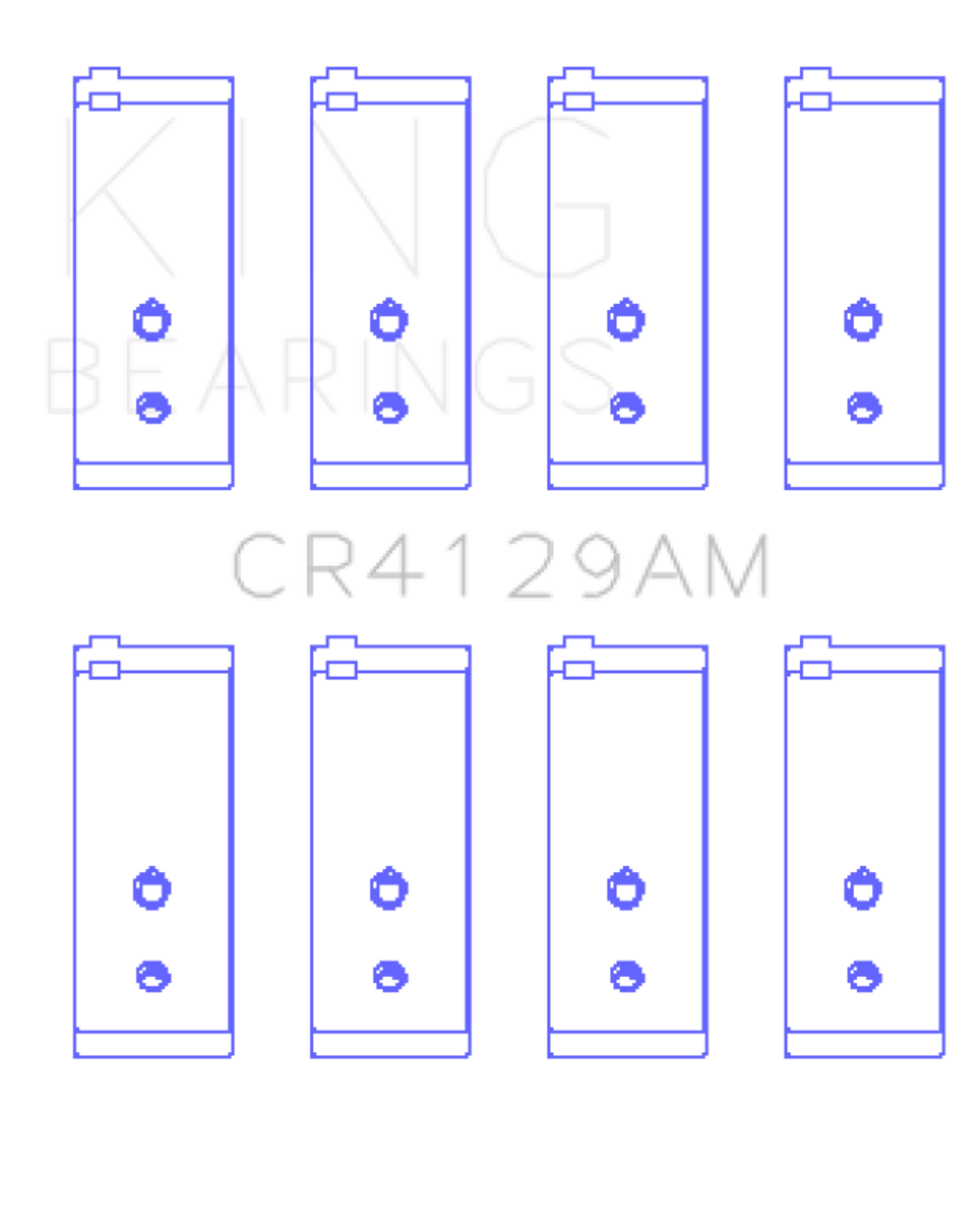 King Engine Bearings Toyota 18R/21R (Size +0.75mm) Connecting Rod Bearing Set - CR4129AM0.75 Photo - Primary