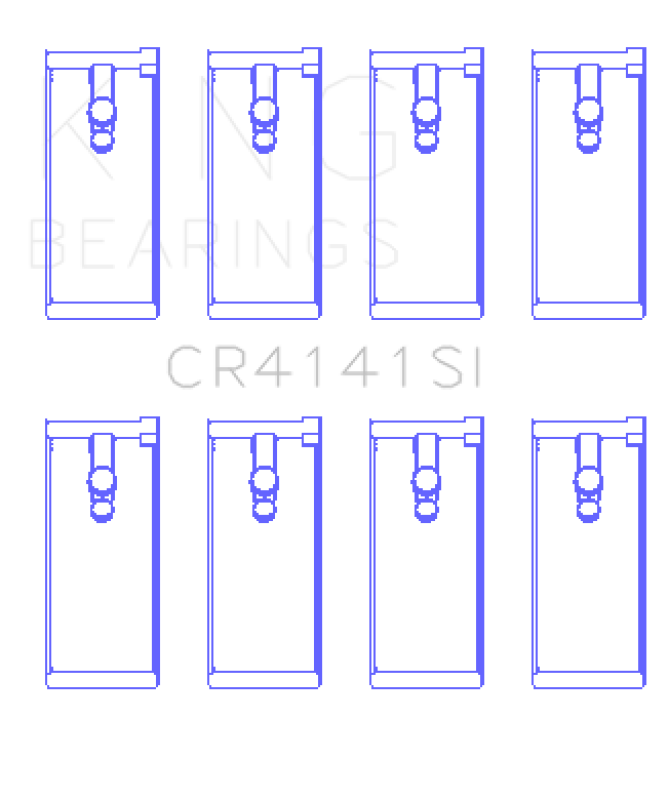 King Engine Bearings Isuzu 4Zb1/4Zd1/G130/G161/G201 (Size +0.50mm) Connecting Rod Bearing Set - CR4141SI0.5 Photo - Primary