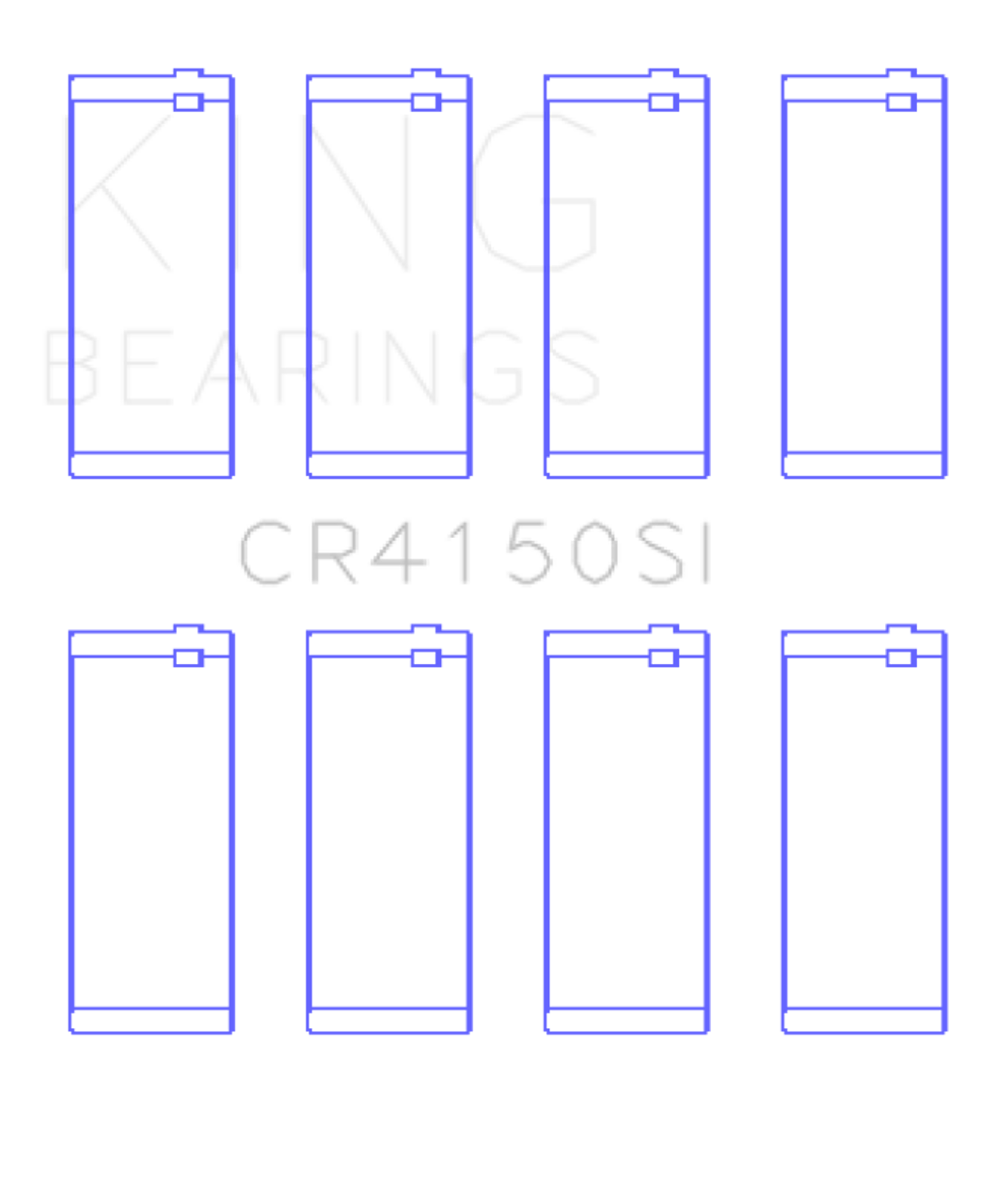 King Engine Bearings Ford ZETec 1.6/1.8/2.0 (Size +0.25mm) Connecting Rod Bearing Set - CR4150SI0.25 Photo - Primary