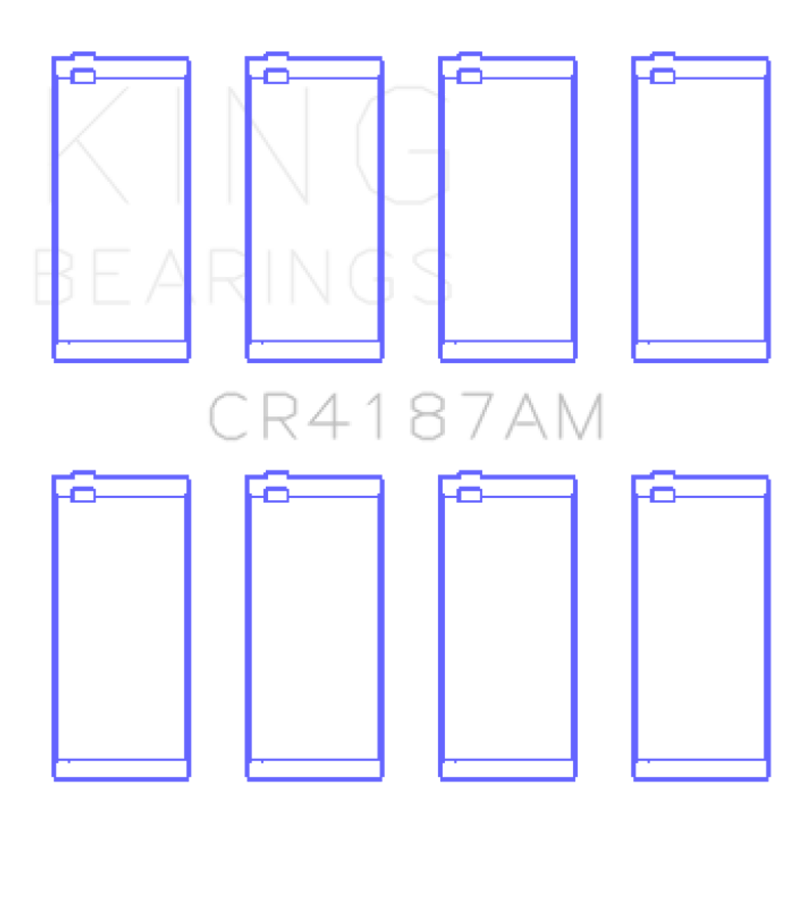 King Engine Bearings Toyota 2Lt/3L (Size +0.50mm) Connecting Rod Bearing Set - CR4187AM0.5 Photo - Primary