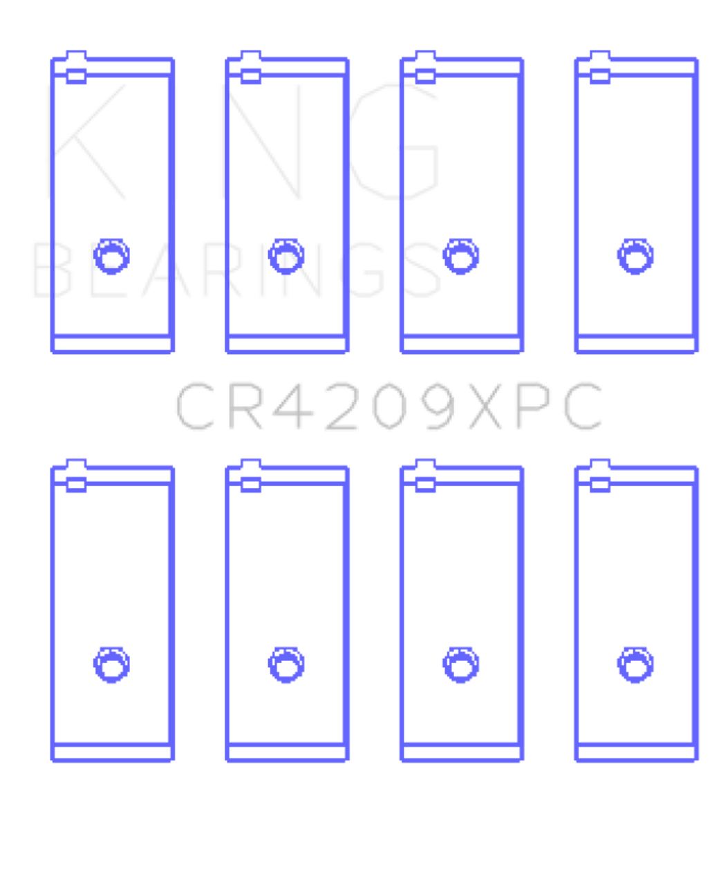 King Engine Bearings Toyota 3Sgte/16V 2.0L (Size +.026mm) Connecting Rod Bearing Set - CR4209XPC.026 Photo - Primary