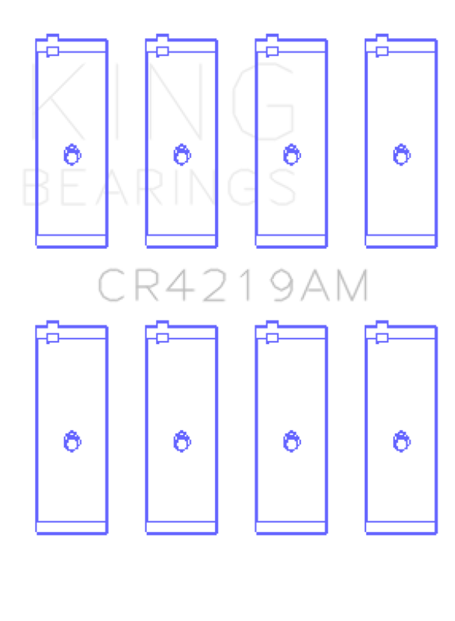 King Engine Bearings Toyota 1Rz (Size +0.75mm) Connecting Rod Bearing Set - CR4219AM0.75 Photo - Primary