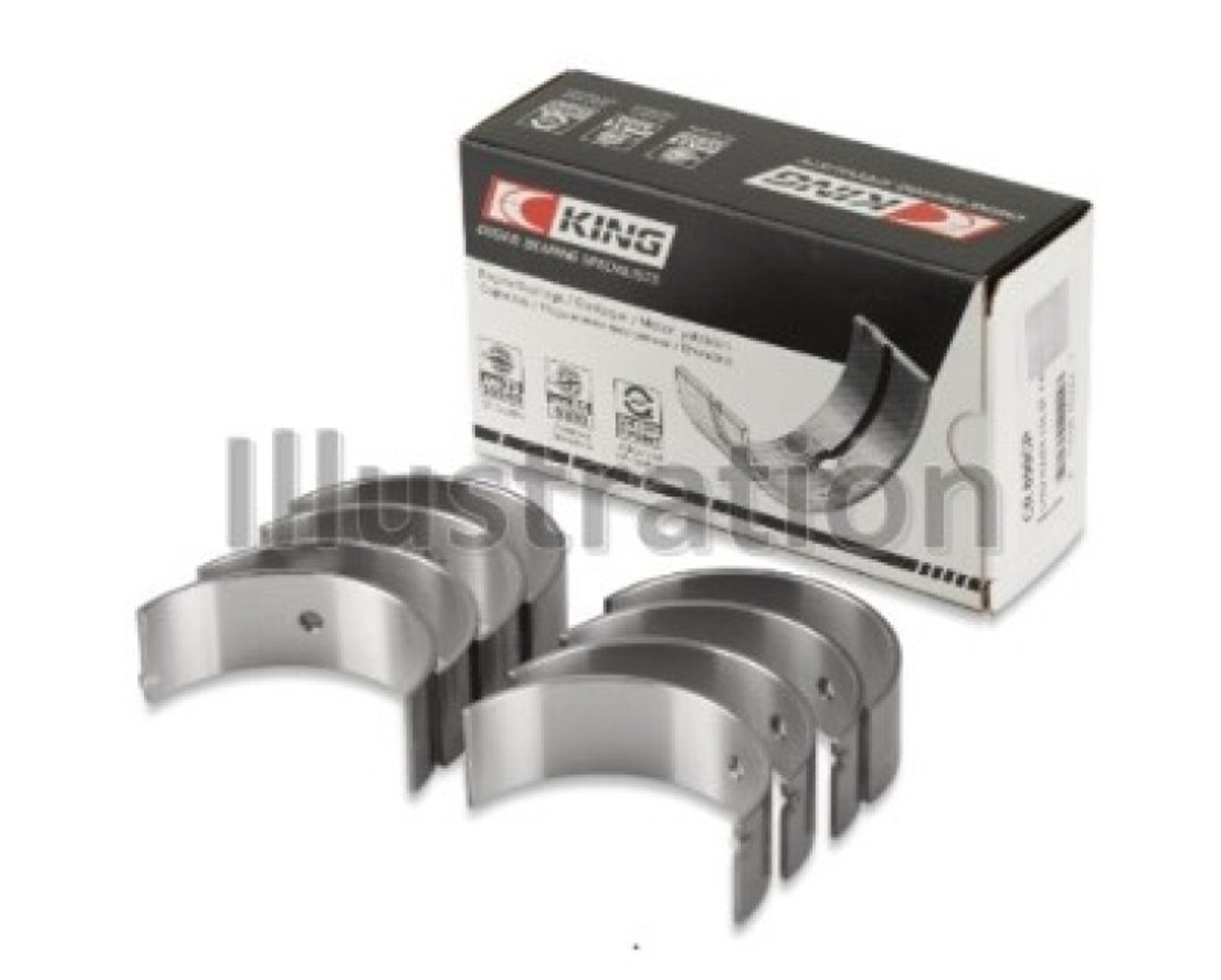 King Engine Bearings Toyota 2E (Size +0.75mm) Connecting Rod Bearing Set - CR4229AM0.75 Photo - Primary