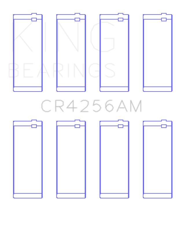 King Engine Bearings Dodge/Chrysler 148Ci Edz Srt 4 Turbo 2003-2009 (Size +1.0mm) Conrod Bearing Set - CR4256AM1.0 Photo - Primary