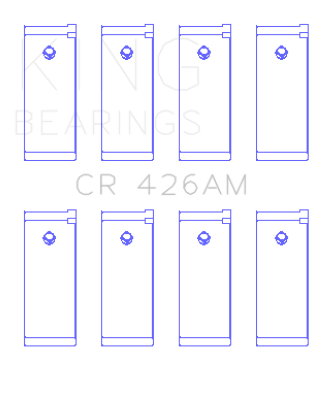King Engine Bearings Datsun E13/E15/(Size +1.0mm) Connecting Rod Bearing Set - CR426AM1.0 Photo - Primary