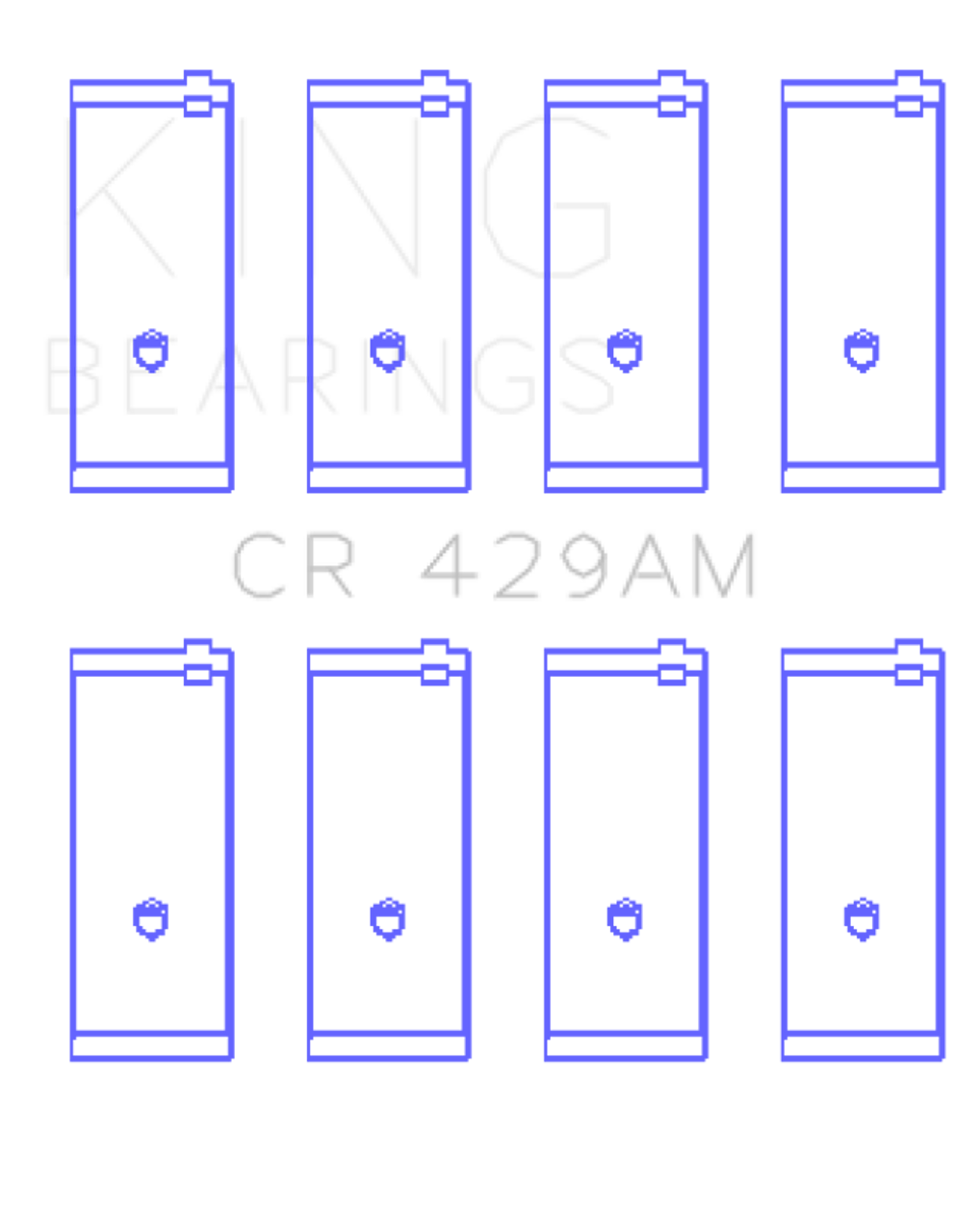 King Engine Bearings Toyota 1.6I 4Afe (Size +0.75mm) Connecting Rod Bearing Set - CR429AM0.75 Photo - Primary