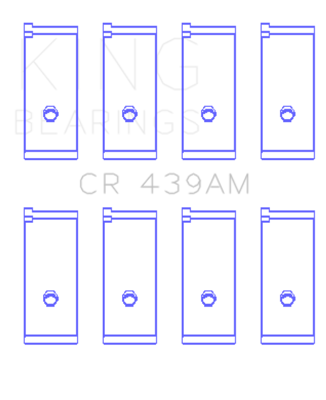 King Engine Bearings Honda A18A1/A20A1/B20A3/Bs1/Es/ET1-2 (Size +1.0mm) Connecting Rod Bearing Set - CR439AM1.0 Photo - Primary