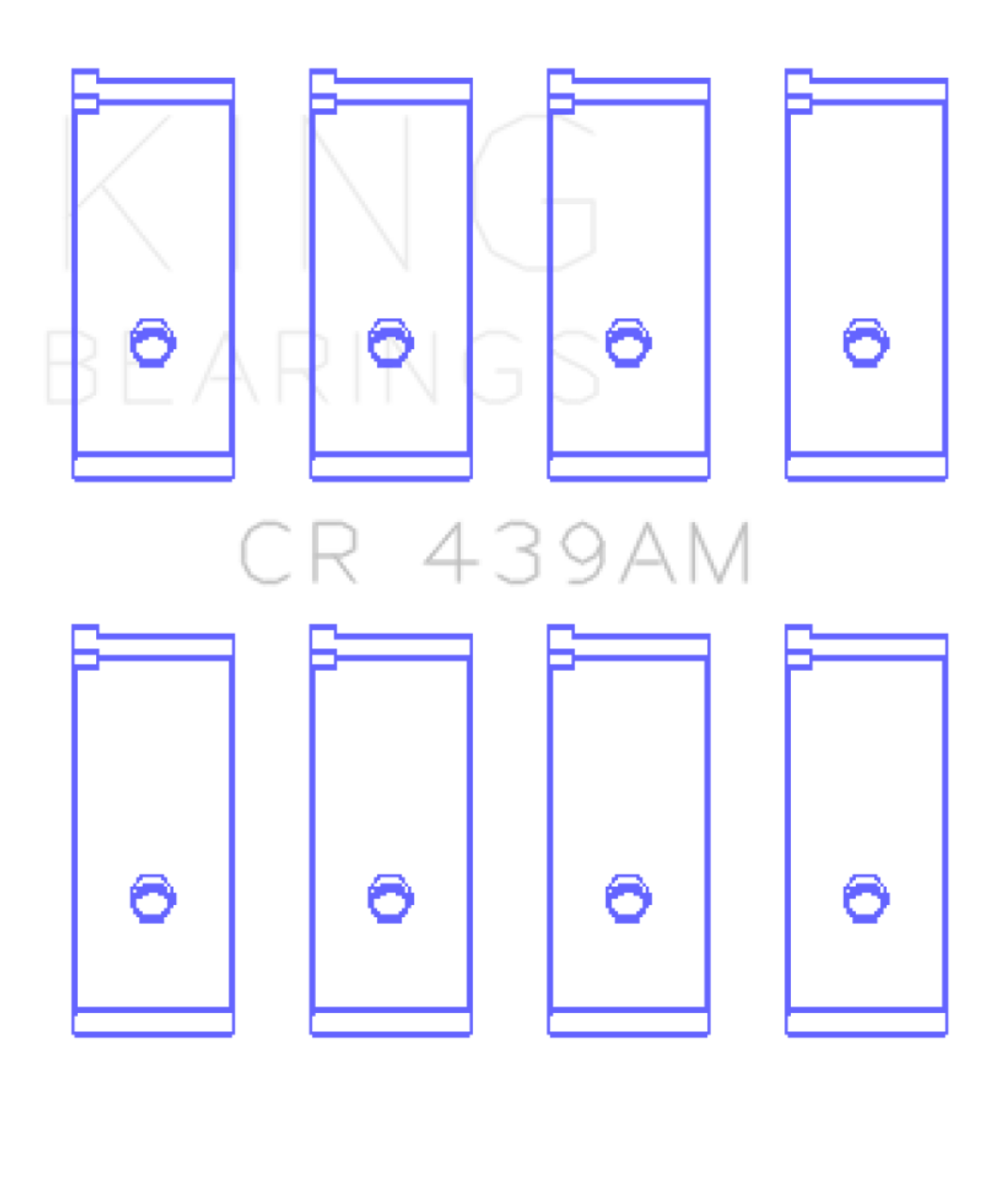 King Engine Bearings Honda A18A1/A20A1/B20A3/Bs1/Es/ET1-2 (Size +1.0mm) Connecting Rod Bearing Set - CR439AM1.0 Photo - Primary