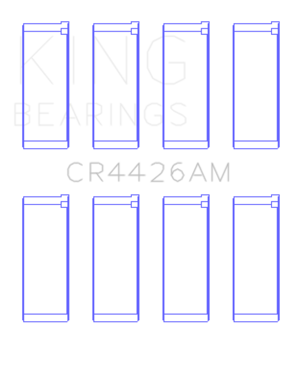 King Engine Bearings Renault R12 (Size +0.25mm) Connecting Rod Bearing Set - CR4426AM0.25 Photo - Primary