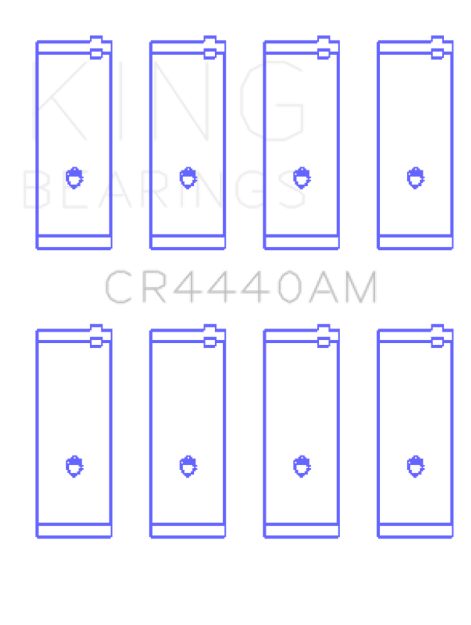 King Engine Bearings Ford 73HM 83HM 85HM Cosworth Yb (Size +0.50mm) Connecting Rod Bearing Set - CR4440AM0.5 Photo - Primary