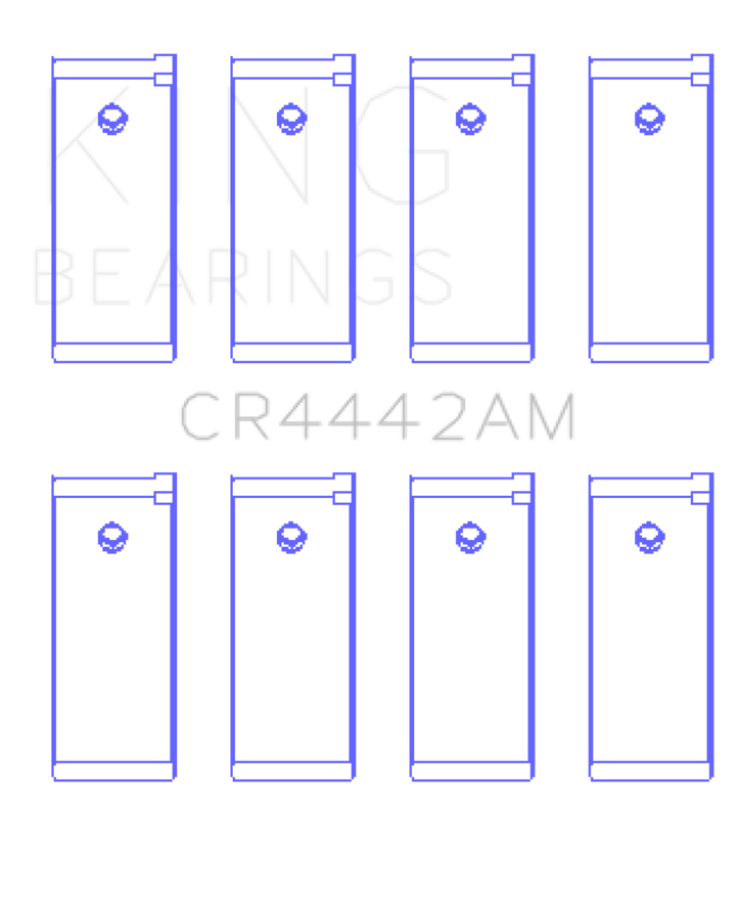 King Engine Bearings Datsun A12/(Size +0.25mm) Connecting Rod Bearing Set - CR4442AM0.25 Photo - Primary