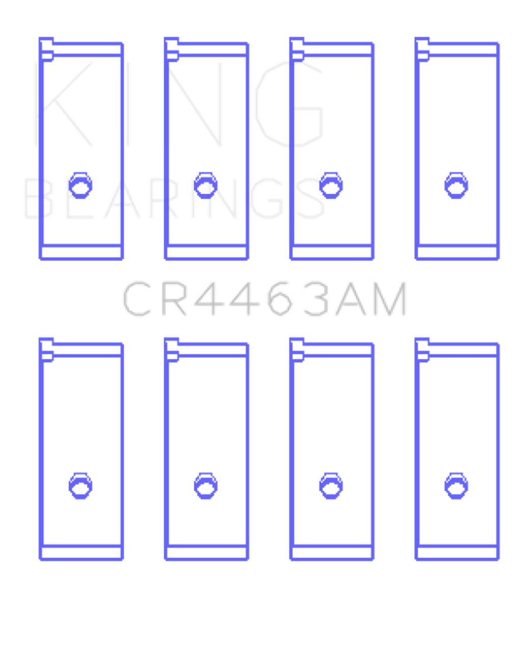 King Engine Bearings Honda Civic 1438Cc (Size +0.25mm) Connecting Rod Bearing Set - CR4463AM1.25 Photo - Primary
