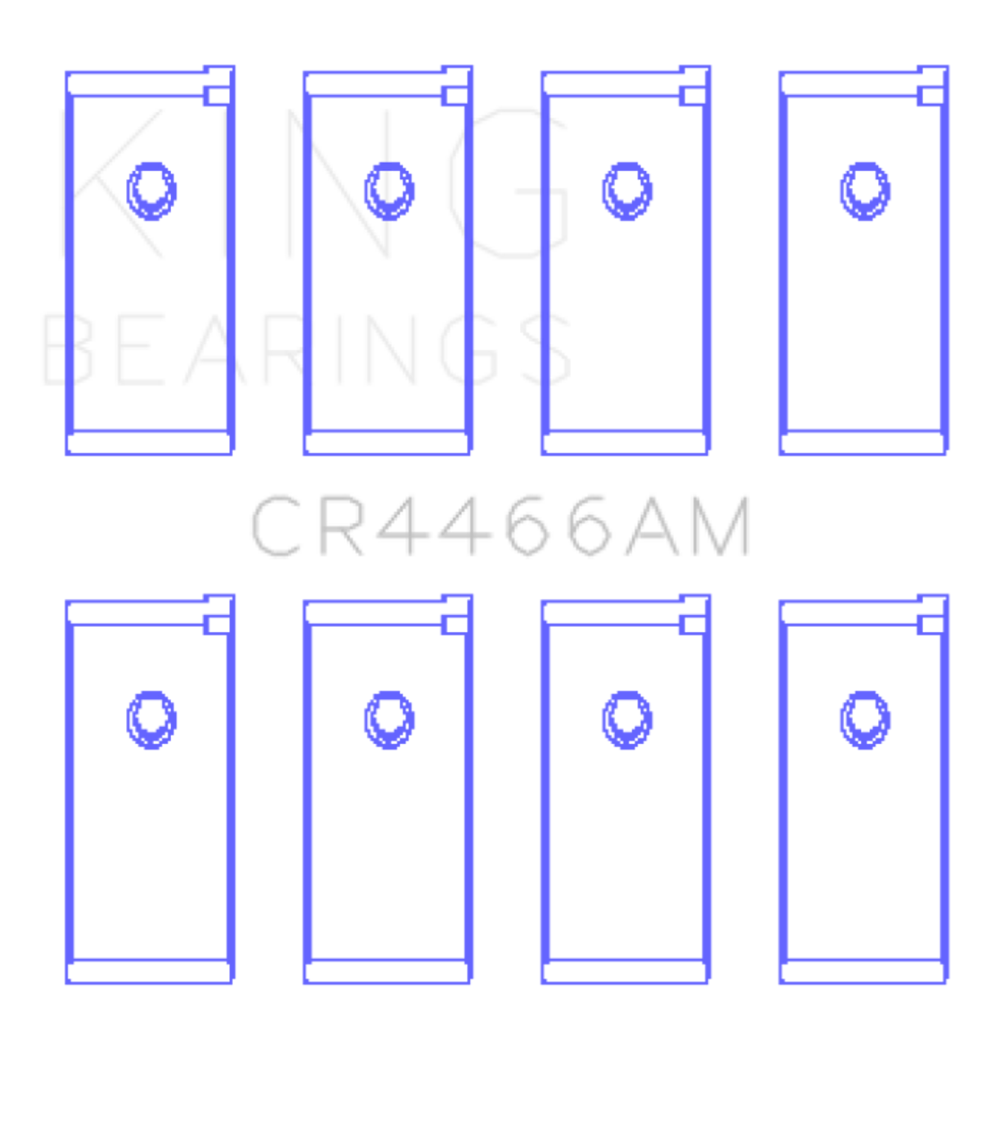 King Engine Bearings Mitsubishi 4D55T/4D56T/4G52 (Size +0.75mm) Connecting Rod Bearing Set - CR4466AM0.75 Photo - Primary