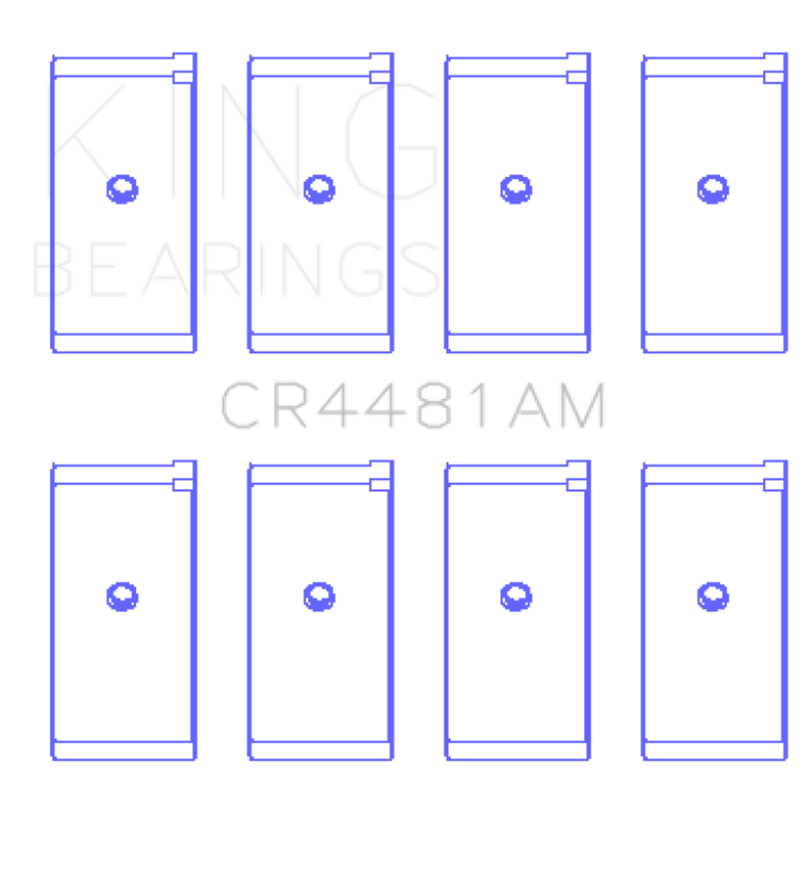 King Engine Bearings Mitsubishi G32/G63 (Size +1.0mm) Connecting Rod Bearing Set - CR4481AM1.0 Photo - Primary